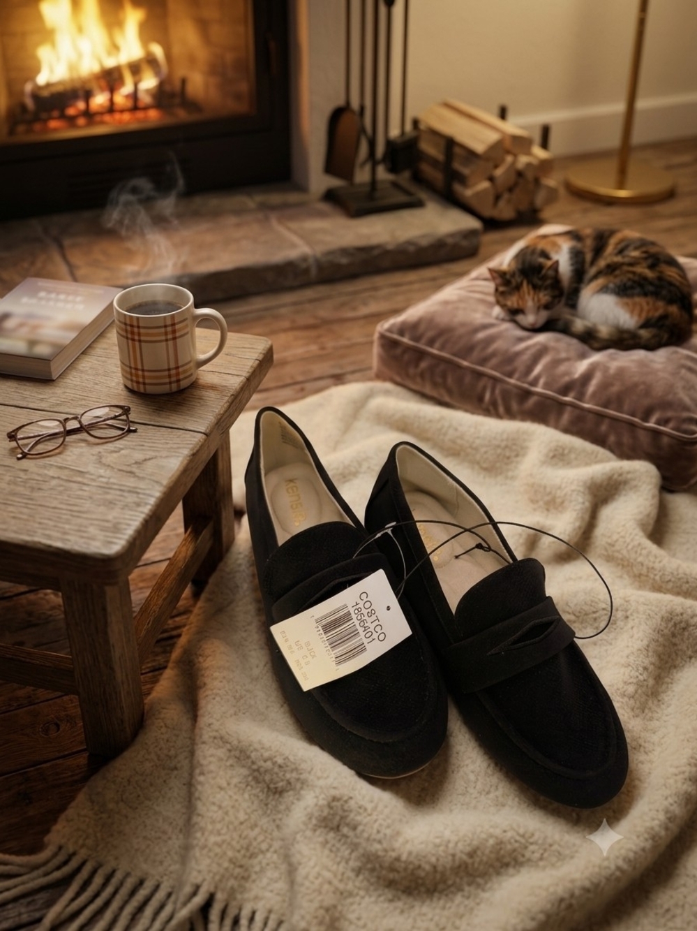 Women's Black Suede Kensie Loafer Size 6.5